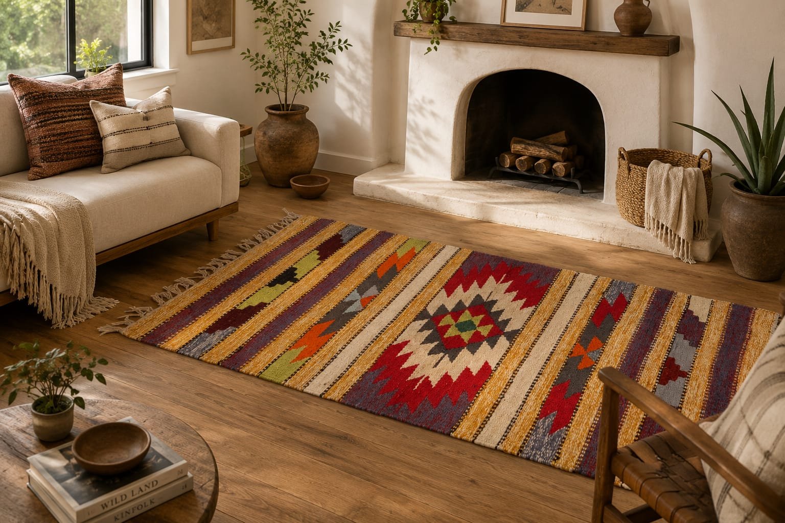Handcrafted rug artistry