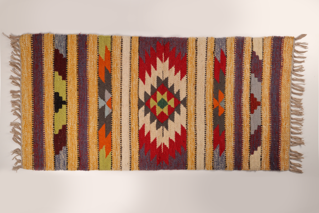 Ghor as‑Safi Palm Stripe Kilim – Bani Hamida Rug