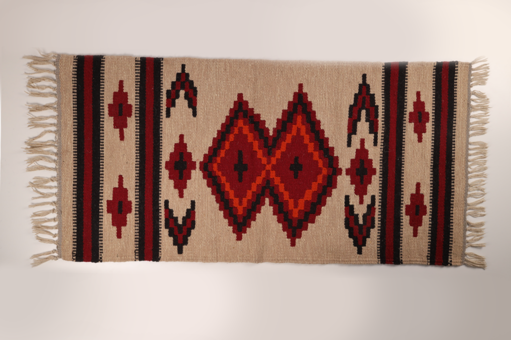 Petra Sadu Stripe Runner – Rose Red Kilim