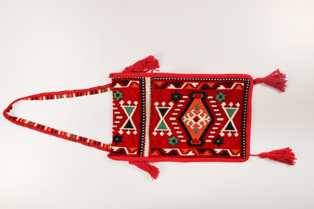 Ajloun Silver Sky Saddlebag – Geometric Loom Bag