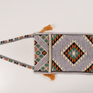 Wadi Hidan Sage Stripe Kilim – Orchard Medallion
